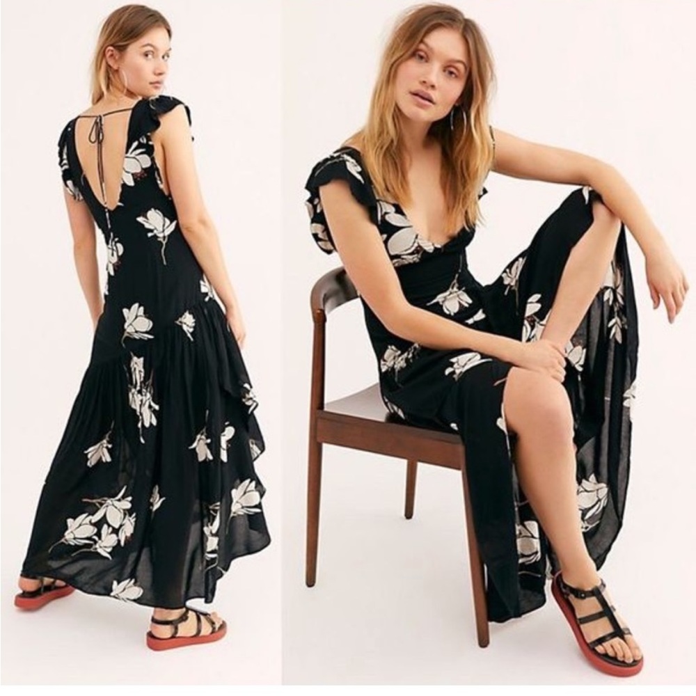 FREE PEOPLE She’s A Waterfall Printed Dress